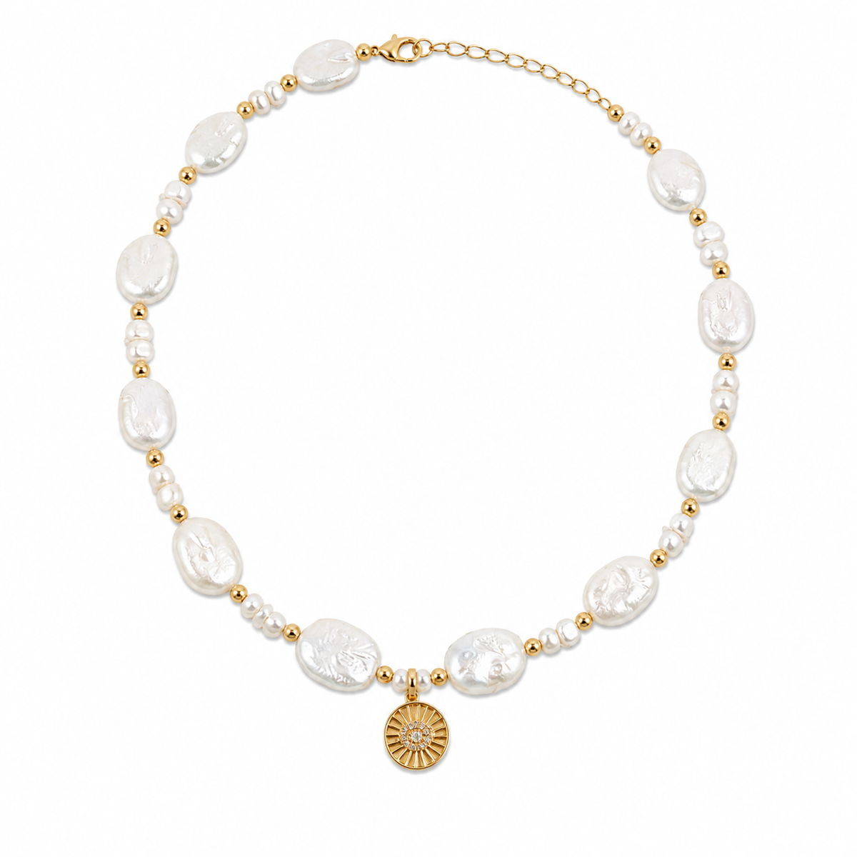 Pearl-Inlaid  Necklace